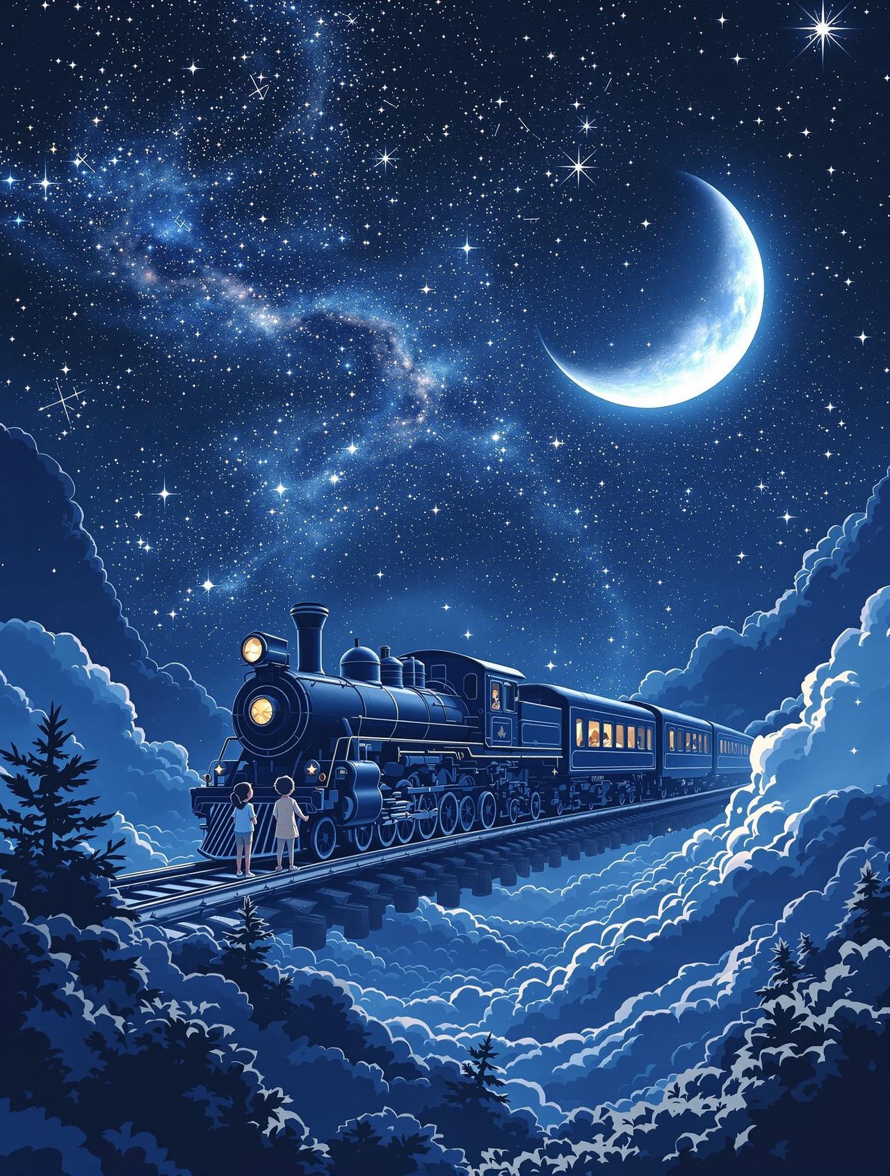 里番大全编辑推荐番剧《银河铁道之夜》封面 - 童话 / 奇幻,编辑月见倾情推荐